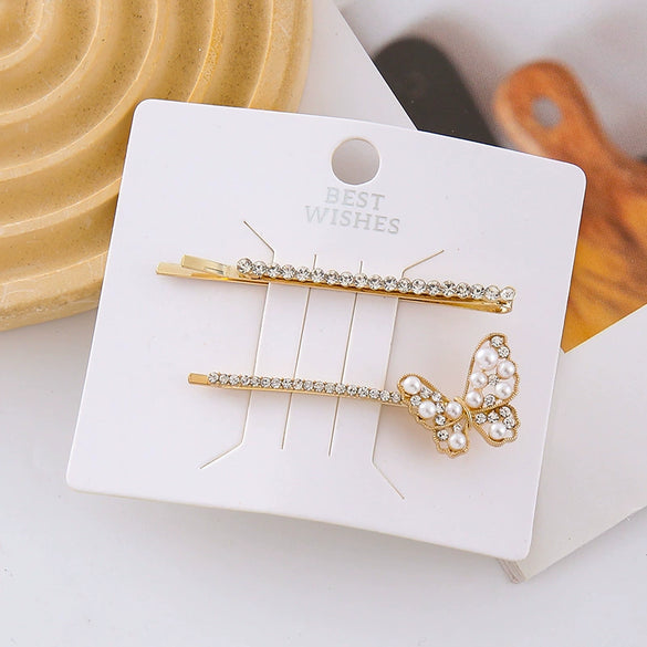 Wholesale Women's Zinc Alloy Side Bangs Clip With Butterfly Design Heavy Industry Fairy Style