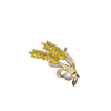 Wholesale Women's Zinc Alloy Wheat Spike Leaf Fashion Brooch With Electroplating