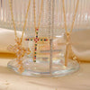 Wholesale Women's Zircon Multicolor Cross Twisted Chain Necklace Fashion Geometric Style