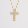 Wholesale Women's Zircon Multicolor Cross Twisted Chain Necklace Fashion Geometric Style