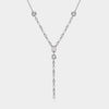 Wholesale Women's Zircon Pendant Necklace With Artificial Crystal And Copper Geometric Style Furnace Vacuum Plating And Electroplating Treatment