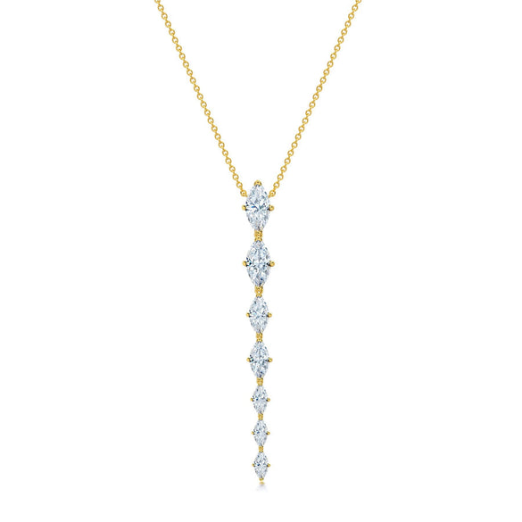 Wholesale Women's Zircon Pendant Necklace With Artificial Crystal And Copper Geometric Style Furnace Vacuum Plating And Electroplating Treatment