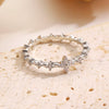 Wholesale Women's Zirconencrusted Copper Flower Ring Light Luxury Style