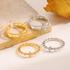 Wholesale Women's Zirconencrusted Copper Flower Ring Light Luxury Style