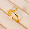 Wholesale Women's Zirconia Ring Copper Geometric Cartoon Characters Electroplated Style
