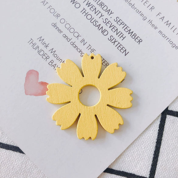 Wholesale Wood Candy Color Flower Earrings Jewelry Accessories