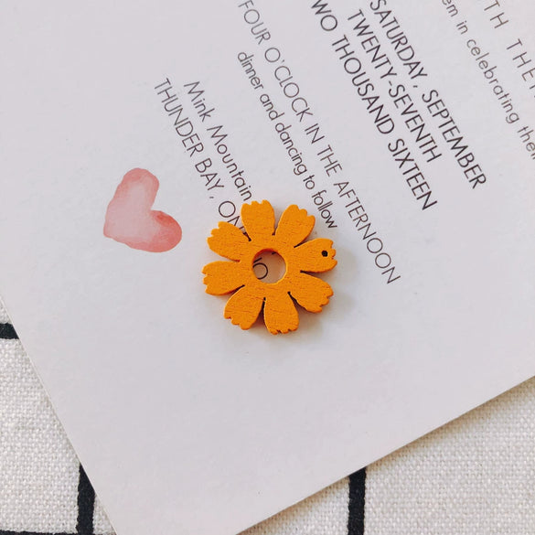 Wholesale Wood Candy Color Flower Earrings Jewelry Accessories