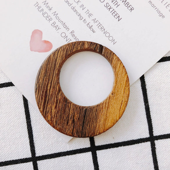 Wholesale Wood Earrings Simple Fashion Triangle Round Jewelry Accessories