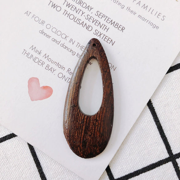 Wholesale Wood Earrings Simple Fashion Triangle Round Jewelry Accessories