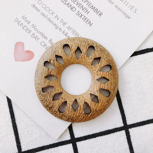 Wholesale Wood Earrings Simple Fashion Triangle Round Jewelry Accessories