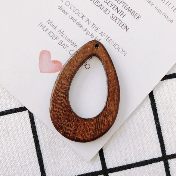 Wholesale Wood Earrings Simple Fashion Triangle Round Jewelry Accessories