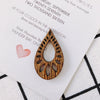 Wholesale Wood Earrings Simple Fashion Triangle Round Jewelry Accessories