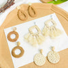 Wholesale Wood Geometric Drop Handmade Earrings For Women