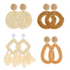 Wholesale Wood Geometric Drop Handmade Earrings For Women