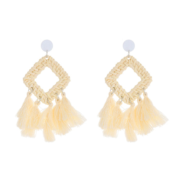 Wholesale Wood Geometric Drop Handmade Earrings For Women