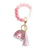 Wholesale Wooden Bead Love Bracelet With Keychain Modern Minimalist Style