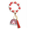 Wholesale Wooden Bead Love Bracelet With Keychain Modern Minimalist Style