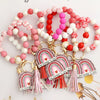 Wholesale Wooden Bead Love Bracelet With Keychain Modern Minimalist Style
