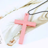 Wholesale Wooden Cross Simple Snake Bone Chain Necklace Accessories