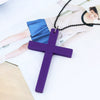 Wholesale Wooden Cross Simple Snake Bone Chain Necklace Accessories