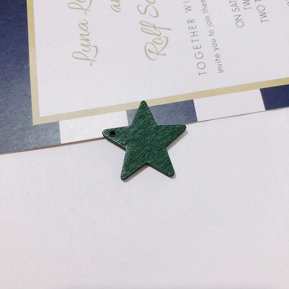 Wholesale Wooden Fivepointed Star Earrings Jewelry Accessories Handmade