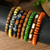 Wholesale Wooden Geometric Bead Bracelets Simple Handmade Unisex Style