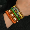 Wholesale Wooden Geometric Bead Bracelets Simple Handmade Unisex Style