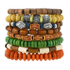 Wholesale Wooden Geometric Bead Bracelets Simple Handmade Unisex Style