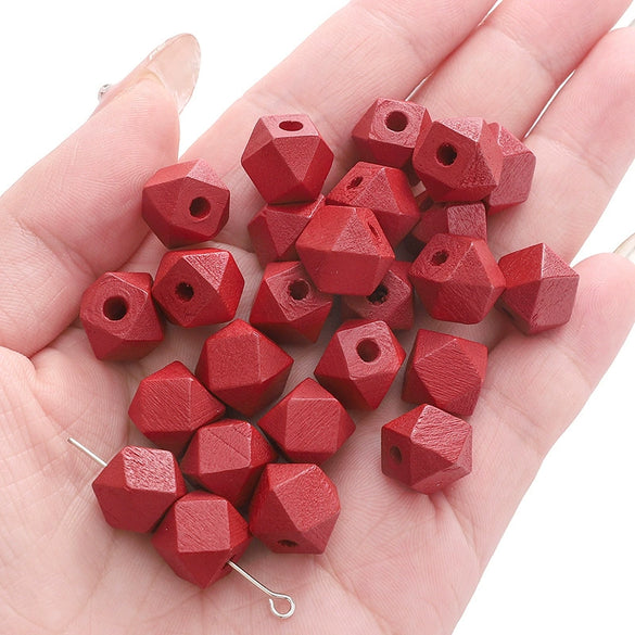 Wholesale Wooden Geometric Octagonal Beads As Handmade Bracelet Necklace Pendant Accessories