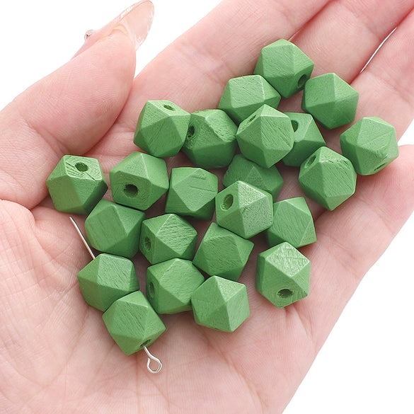 Wholesale Wooden Geometric Octagonal Beads As Handmade Bracelet Necklace Pendant Accessories