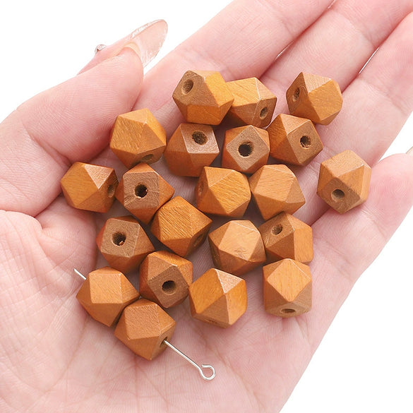 Wholesale Wooden Geometric Octagonal Beads As Handmade Bracelet Necklace Pendant Accessories