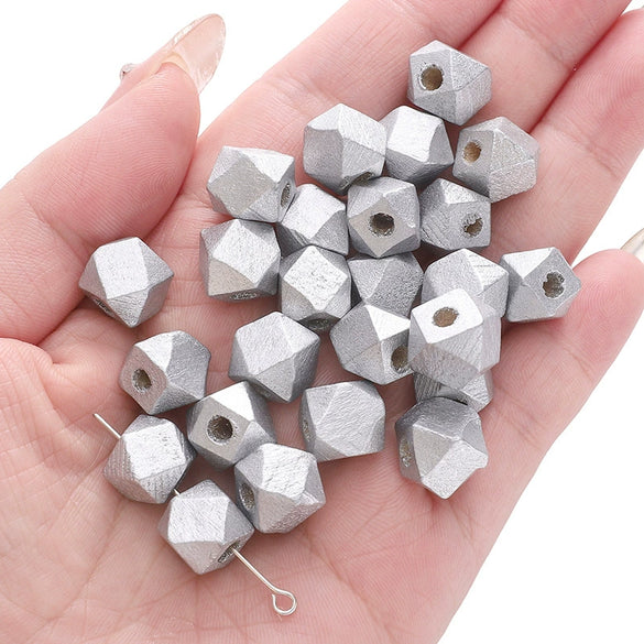 Wholesale Wooden Geometric Octagonal Beads As Handmade Bracelet Necklace Pendant Accessories