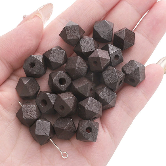 Wholesale Wooden Geometric Octagonal Beads As Handmade Bracelet Necklace Pendant Accessories
