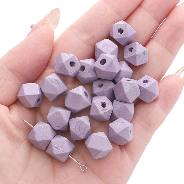 Wholesale Wooden Geometric Octagonal Beads As Handmade Bracelet Necklace Pendant Accessories