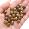 Wholesale Wooden Round Beads Antique Handmade Jewelry Bracelet Accessories With Oil Treatment And Geometric Style