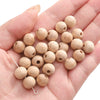 Wholesale Wooden Round Beads Antique Handmade Jewelry Bracelet Accessories With Oil Treatment And Geometric Style