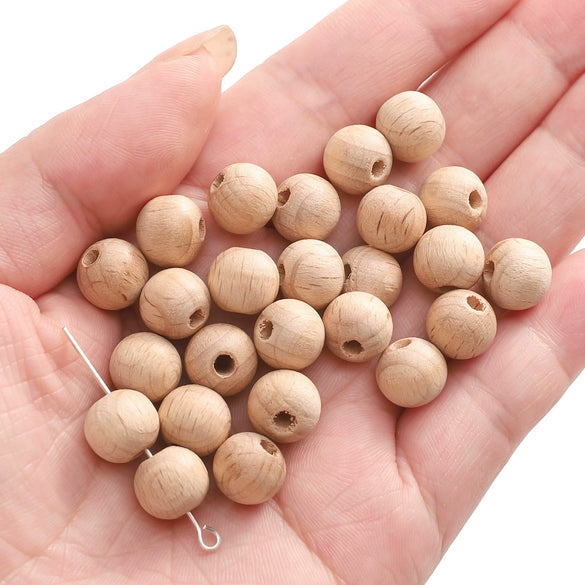 Wholesale Wooden Round Beads Antique Handmade Jewelry Bracelet Accessories With Oil Treatment And Geometric Style