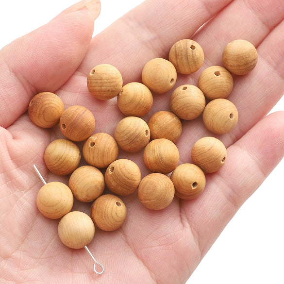 Wholesale Wooden Round Beads Antique Handmade Jewelry Bracelet Accessories With Oil Treatment And Geometric Style