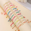 Wholesale Woven Alloy Flower Pendant Unisex Bohemian Style Jewelry Bracelet Suit
