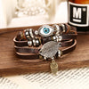 Wholesale Woven Bracelet Set Artificial Leather Geometric Retro Style Handmade For Men And Women