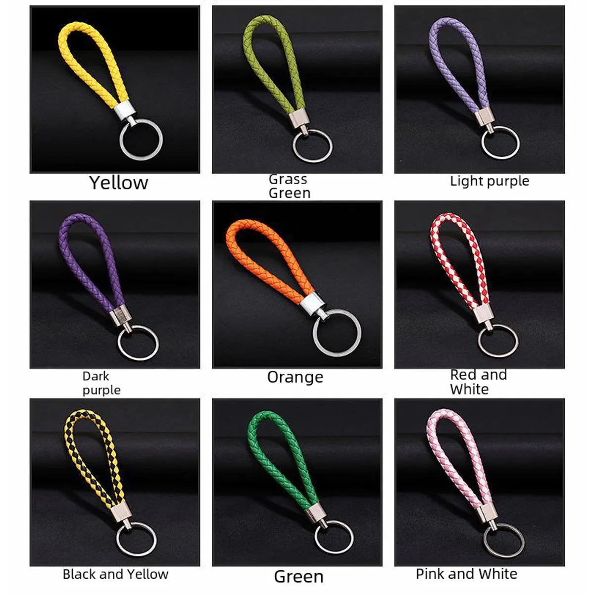 Wholesale Woven Leather Rope Keychain Car Key Ring Key Ring Pendant Activity Small Gift Key Chain Manufacturer