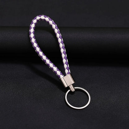 Wholesale Woven Leather Rope Keychain Car Key Ring Key Ring Pendant Activity Small Gift Key Chain Manufacturer