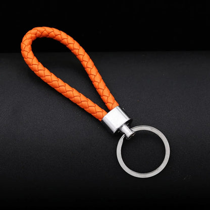 Wholesale Woven Leather Rope Keychain Car Key Ring Key Ring Pendant Activity Small Gift Key Chain Manufacturer