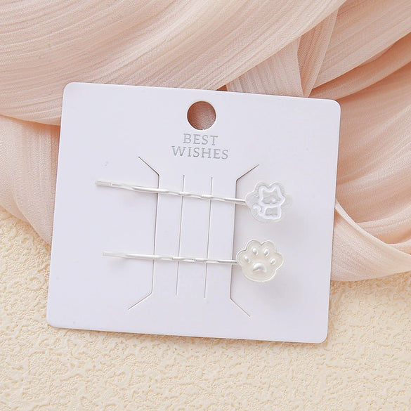 Wholesale Zinc Alloy Blue Star Cat Cloud Women's Cartoon Style Electroplated Hairpin