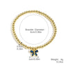 Wholesale Zinc Alloy Bow Pendant Beaded Electroplated Women's Bracelet