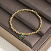 Wholesale Zinc Alloy Bow Pendant Beaded Electroplated Women's Bracelet