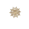 Wholesale Zinc Alloy Brooch With Flower Pattern Simple Style Electroplating Process Suitable For Men And Women