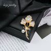 Wholesale Zinc Alloy Calla Lily Brooch Electroplated Multifunctional Silk Towel Buckle Anti Light Pin