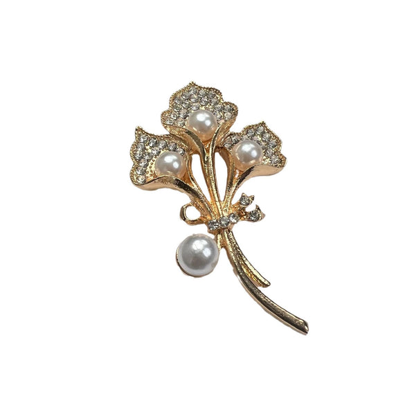 Wholesale Zinc Alloy Calla Lily Brooch Electroplated Multifunctional Silk Towel Buckle Anti Light Pin
