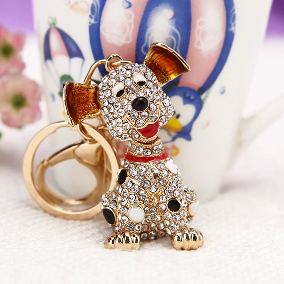 Wholesale Zinc Alloy Cute Style Puppy Car Keychain And Women's Bag Pendant